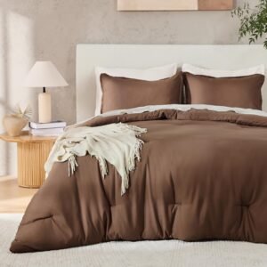 TODD GRIMES Dark Emerald Green Queen Size Comforter Set, 3 Pieces Forest Hunter Green Boho Solid Bedding Sets, Soft Cozy Lightweight Down Alternative All Season Bed Set