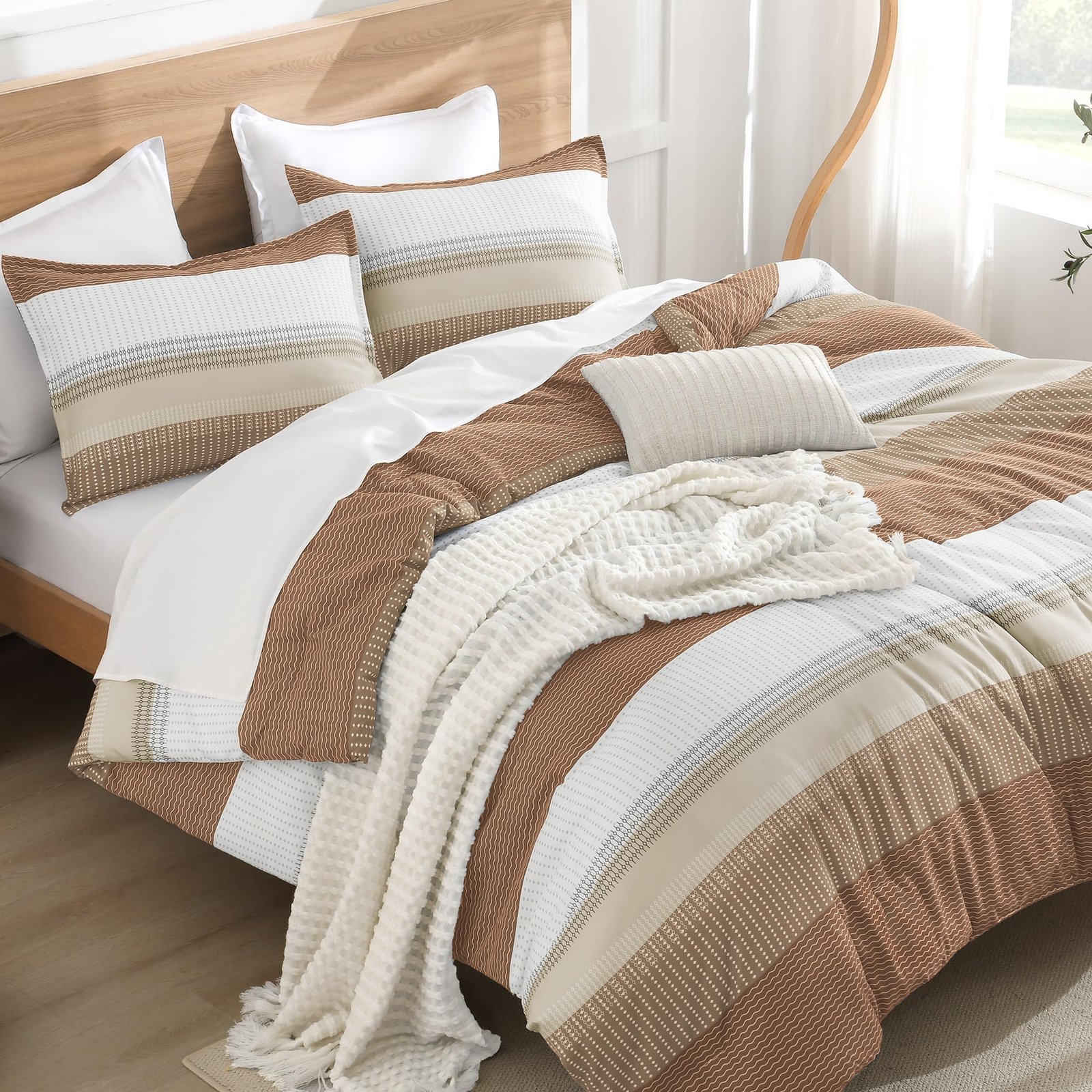 TODD GRIMES Queen Comforter Set Black White Grey - 3 Pieces Lightweight Summer Bedding Set, All Season Down Alternative Comforter (1 Comforter, 2 Pillowcases) - Image 9