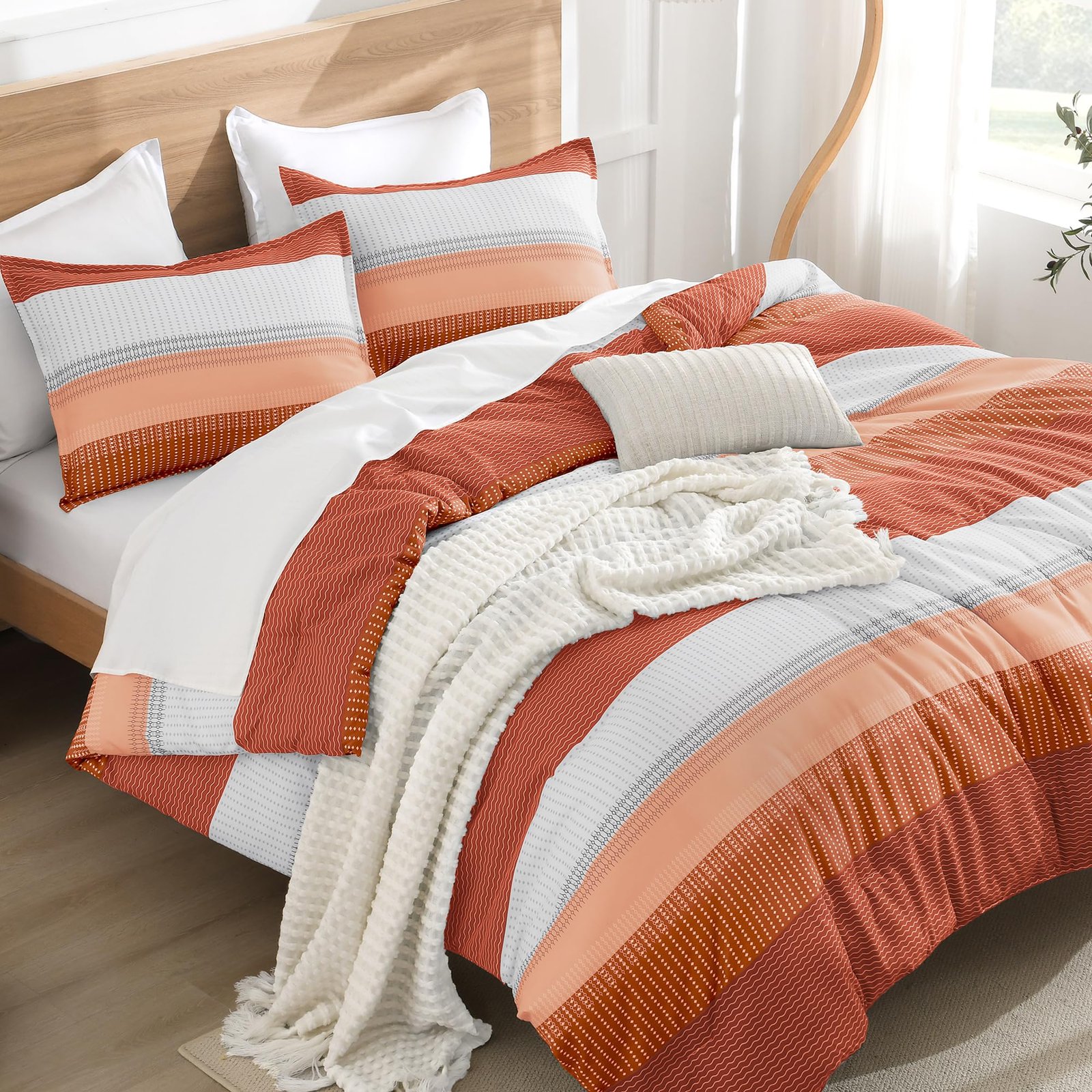 TODD GRIMES Queen Comforter Set Black White Grey - 3 Pieces Lightweight Summer Bedding Set, All Season Down Alternative Comforter (1 Comforter, 2 Pillowcases) - Image 30
